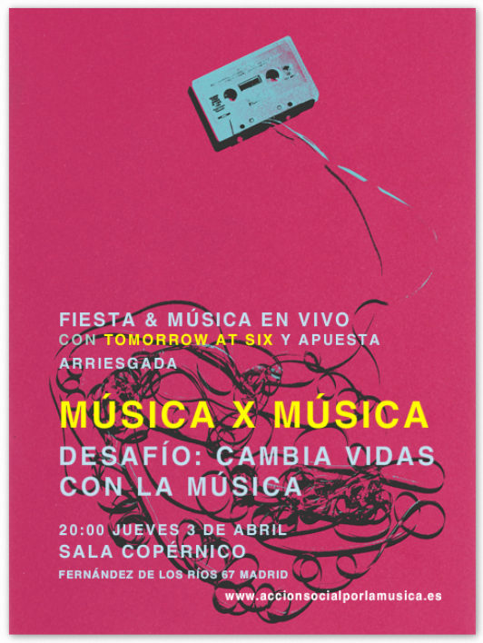 Tomorrow at Six ofrece un concierto a beneficio de Acción Social por la Música